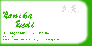 monika rudi business card